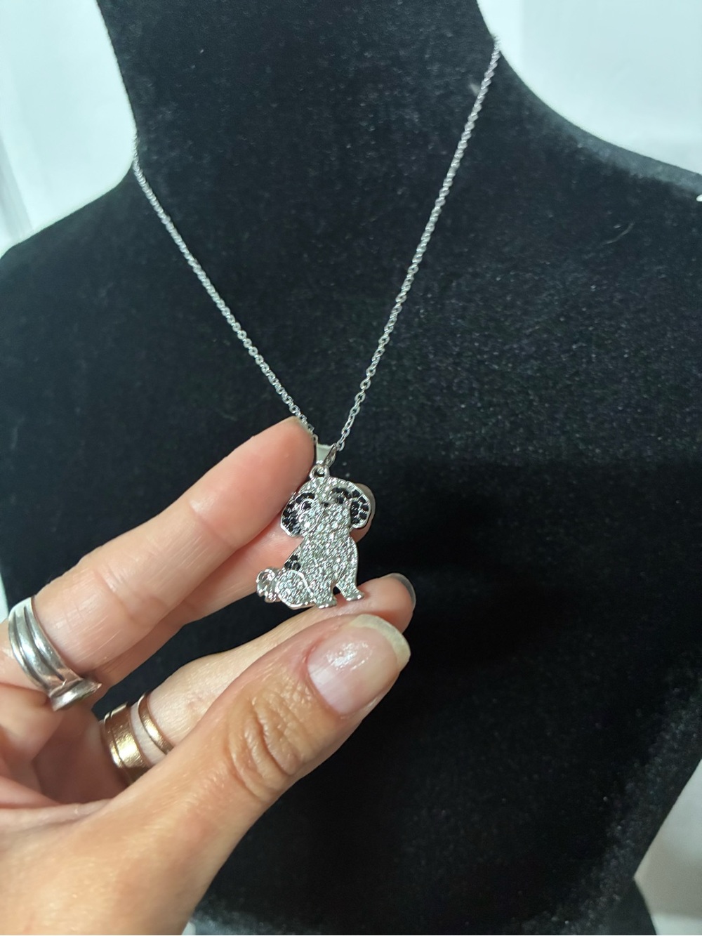 Silver Dog Pendant Necklace - Women Jewelry
